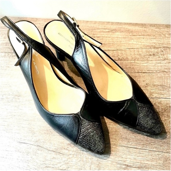 Brenda Zaro Point Toe Sling Back Heels - Picture 9 of 16